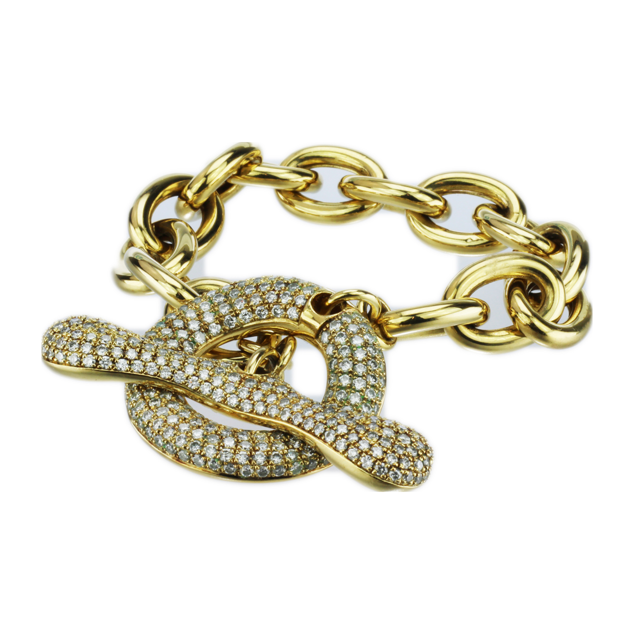 Robert Lee Morris 18kt yellow Gold and Diamond Bracelet – Posh Jewels